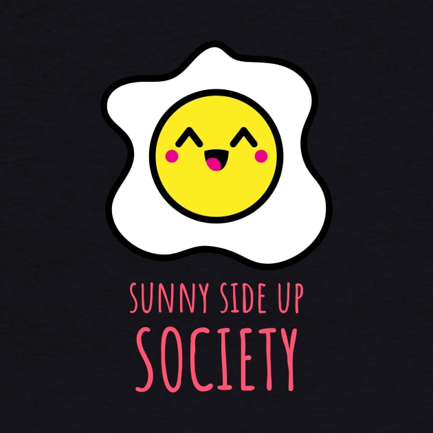 Kawaii Sunny Side Up Egg Smiley by InkyArt